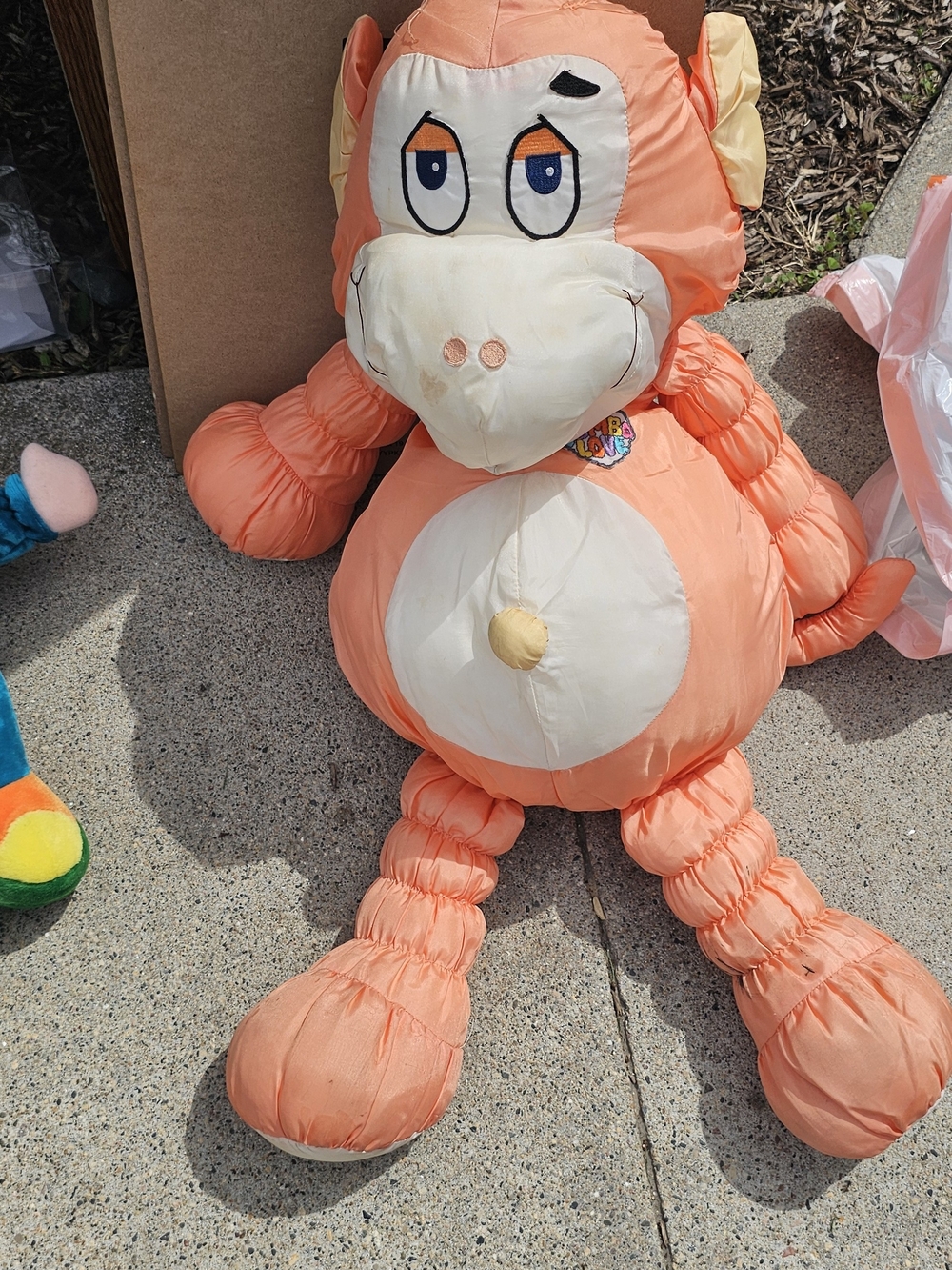 Vintage Jumbo Love Commonwealth Orange Monkey 1986 Puffalump Extremely Rare